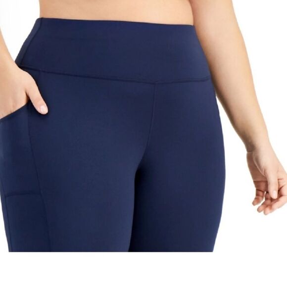 ID Ideology Women's Pull On Bicycle Shorts Blue, two side pockets - Picture 4 of 9